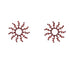SiaLinda: Chest and body tattoo Aoani red, self-adhesive, set of 2, flower pattern.